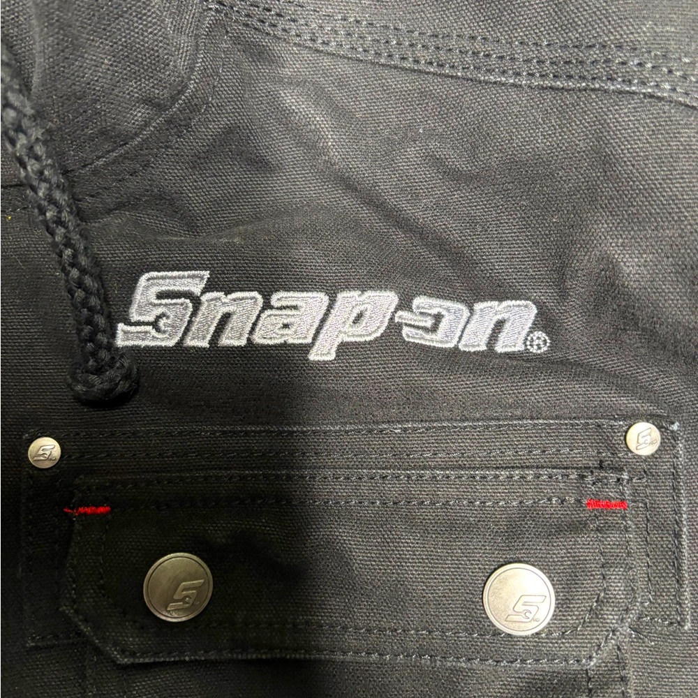 Snap-on construction coat, insulated and weather resistant, durable